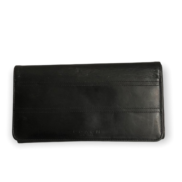 Coach black leather vintage wallet